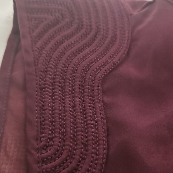 H&M Sheer Sleeveless Button-Down Summer Top Size 2 Burgandy - Picture 12 of 16